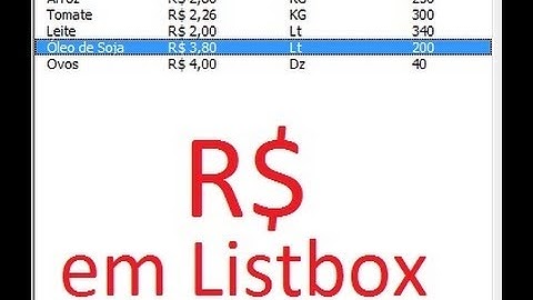 Vídeo Aula - 20 - Formato Moeda em Listbox no excel com VBA R$