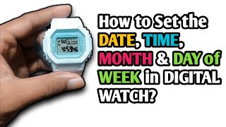 How to Set the Date and Time in Digital Watch | 4 Buttons | Hakie TV