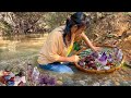 How to find precious diamond amethyst crystal agate in river traditionally using baskets