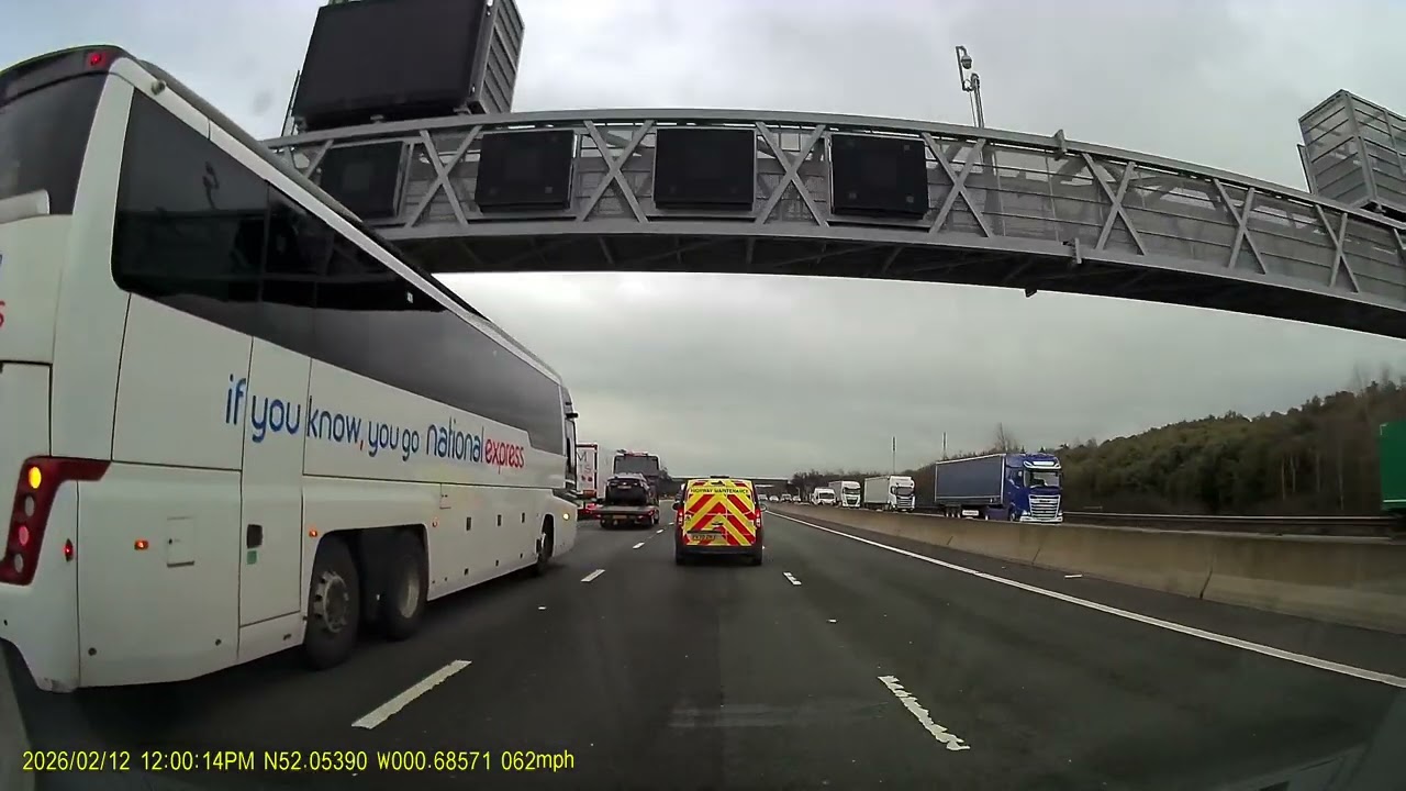 M1 Motorway Dashcam View Milton Keynes