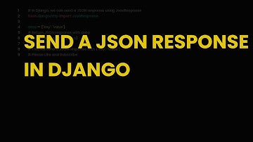 Send a json response in django