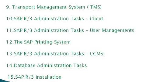 SAP BASIS ONLINE TRAINING DEMO