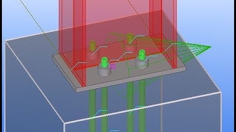 Anchor bolt modeling by tekla, steel structure.