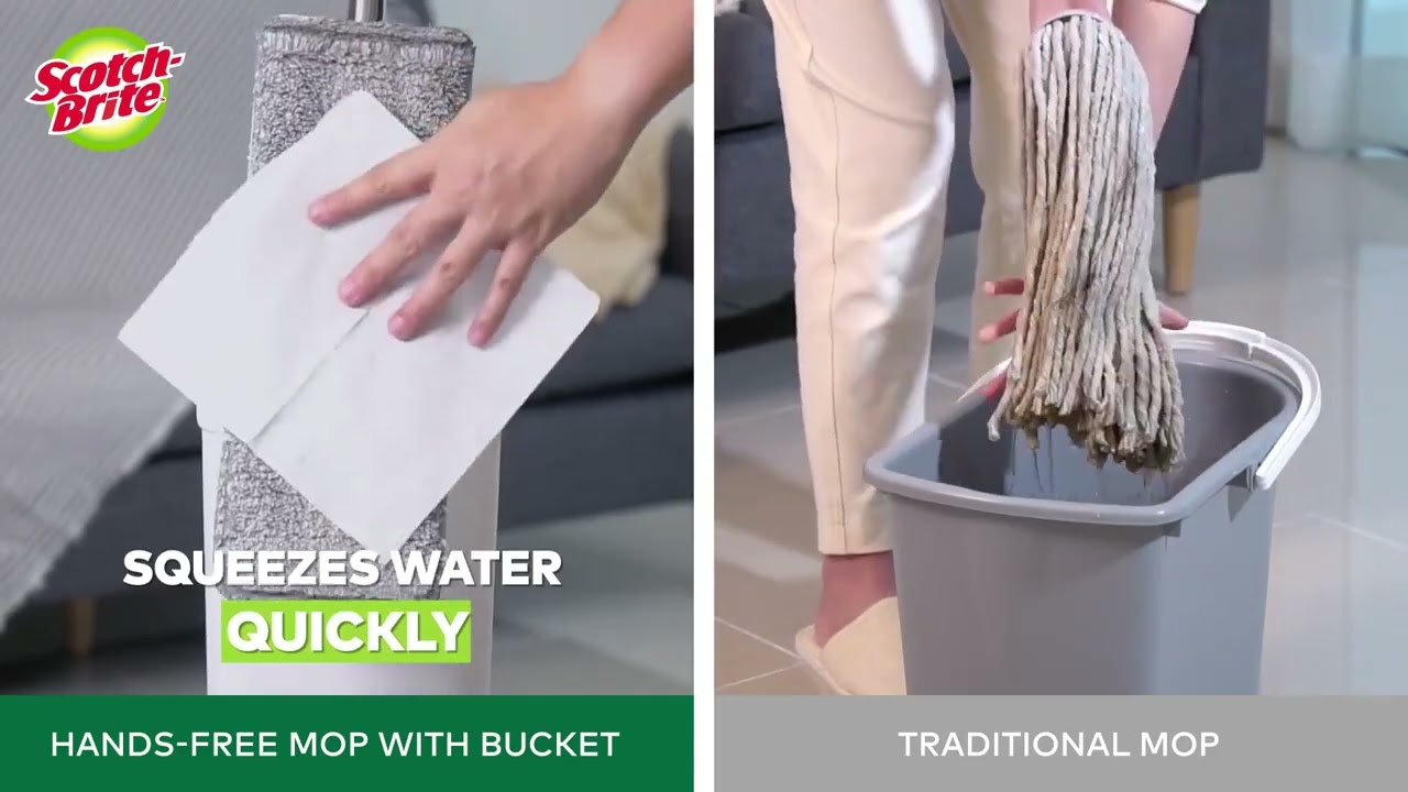 3M™ Scotch Brite™ Hands Free Self-Cleaning Mop