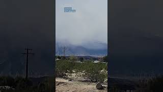 Rained Overnight Palm Springs Is Sorrounded By Snow