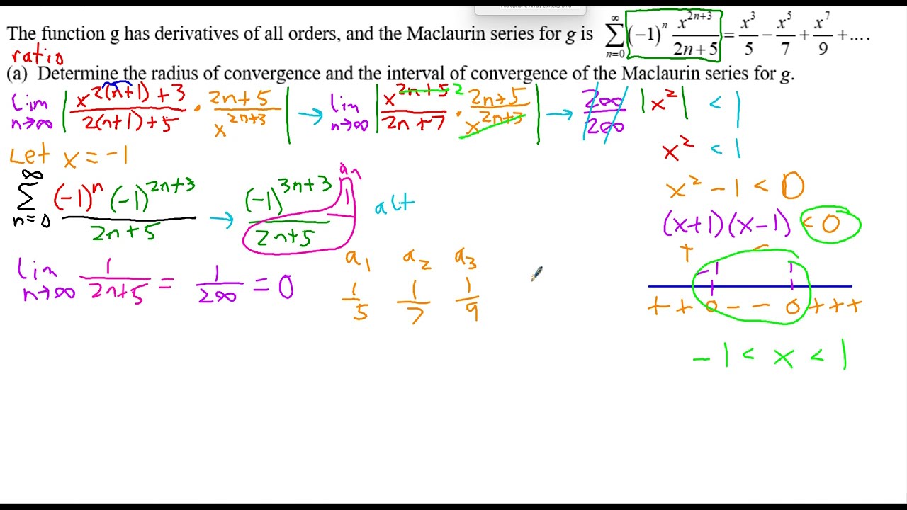 AP Calculus BC Notes Derivatives of Series Part 1