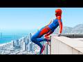 SPIDERMAN CRAZY JUMPSFALLS GTA 5 Spider Man Gameplay 