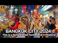  4kr  night walk the best street food chinatown thailand  bangkok walk 2024