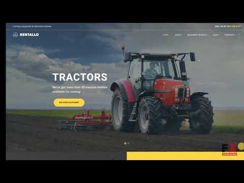 Rentallo - Farming Equipment & Machinery Rentals WordPress Theme TMT