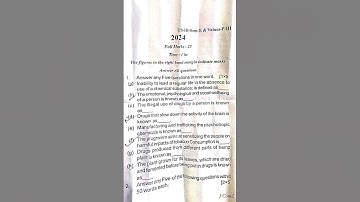 +3 3rd semester exam question paper# Ethics and values #paper 3 2024