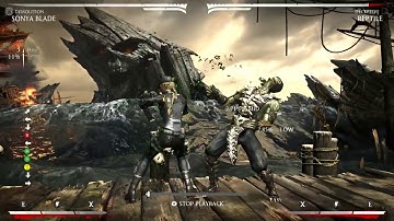 MKX Sonya Blade Dive Kick Combo