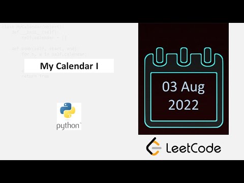 August 3/2022 LeetCode Challenge: My Calendar I