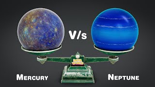 Mercury Vs Neptune - Solar System | Mercury | Neptune | How many Mercury can fit in the Neptune?