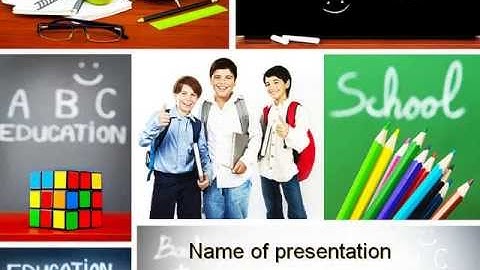 School Friends Back to School PowerPoint Template by PoweredTemplate.com