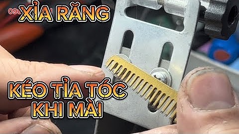 Hướng dẫn từng bước xỉa răng kéo tỉa khi mài kéo tỉa | QuangBK #maikeocattoc #maitongdo