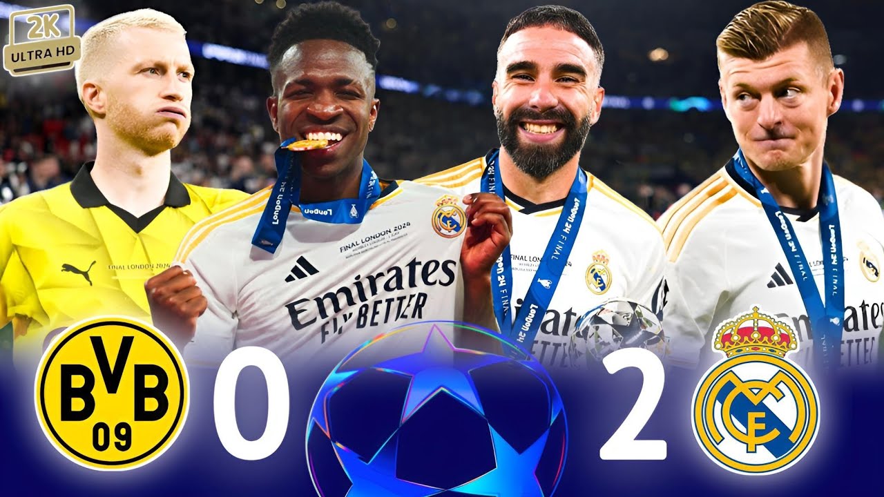 Madrid’s Night in Wembley! 🏟️ (2-0) Victory Over Dortmund 🔥🤯 • UCL Final 2024 Full Highlights | 2K