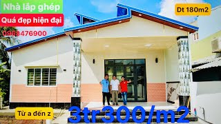 Thi công nhà tiền chế lắp ghép tại Long an, trọn gói từ A đến Z chỉ có 3tr300/m2. Liên hệ 0968476900