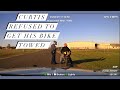 Suspect refused to get his motorcycle towed - STARTS driving the wrong way on the freeway