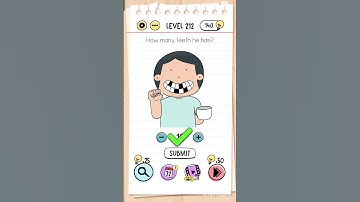 Brain Test: Level 212. How many teeth he has? #brainteasers #braintest #braingames