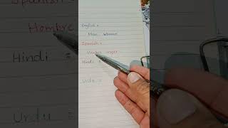 Learn 4 languages through short sentences  #english #spanish #hindi