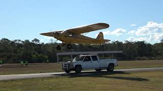Cub landing on Chev Central Coast Airshow 2024