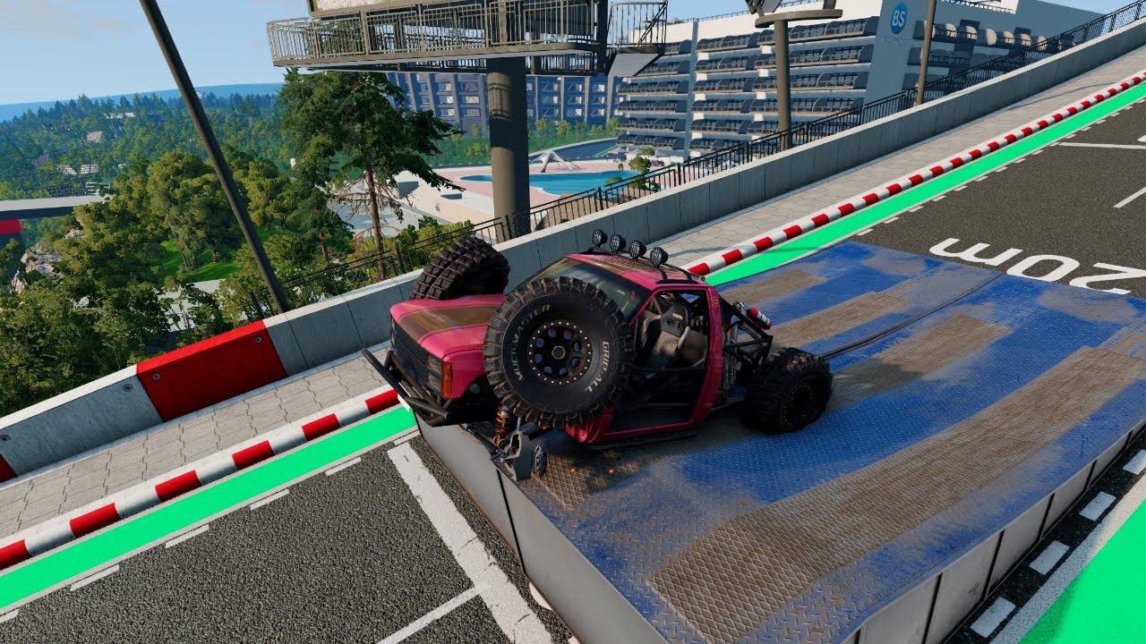 MEGA RAMP JUMP FALL CARSH - BeamNG.drive - YouTube