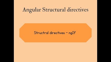 Angular structural directives ~ ngIf