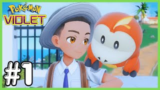 Pokemon Scarlet and Violet  Full Gameplay Walkthrough Part 1 - Fuecoco Starter! [No Commentary]