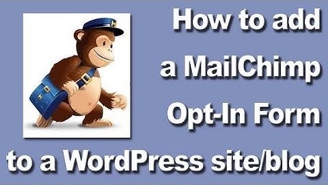 How To Add A MailChimp Opt-In Form To A WordPress Site/Blog
