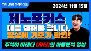 [차티] #제노포커스 조심해야 하는 구간 112일선 확인! 기준가 잘 잡고 대응하세요 - 24.11.15