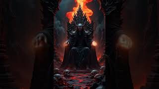 Hades Sits On A Blackened Bone Throne  Ai Surreal Monster Ai Generated Monster horror