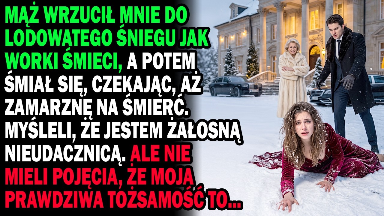 Tej nocy, gdy mąż wyrzucił mnie w samej koszuli nocnej na śnieg, jego matka stanęła w drzwiach i zaśmiała się: „Spójrzcie na ten śmieć!” Czołgałam się po lodzie, żeby złapać resztki mojej...