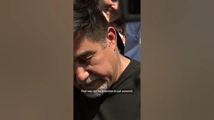 Union leader David Huerta fights back tears after release from custody | REUTERS