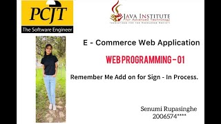 Web Project Task 04 | 1st Year | Semester 01 | Java Institute | Senumi Rupasinghe
