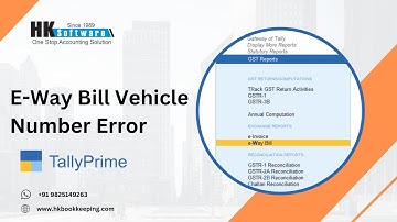 E-Way Bill Vehicle Number Error in TallyPrime