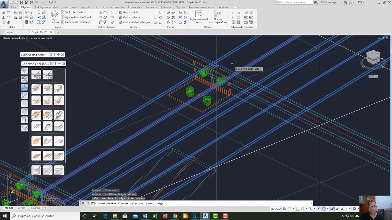 Autodesk Advance Steel - Tutorial Galpão 10 - YouTube