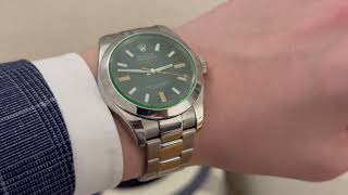 Vidéo: Montre Rolex Milgauss en acier automatique (ref 116400GV) de 2008. Boîte et révision Rolex en 2020.