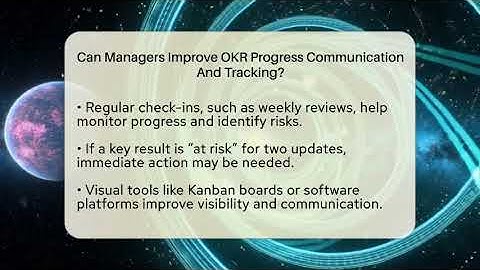 Can Managers Improve OKR Progress Communication And Tracking? - Modern Manager Toolbox