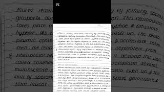 Full note of Mucor