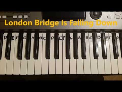 London Bridge Is Falling Down Easy Piano Keyboard Tutorial