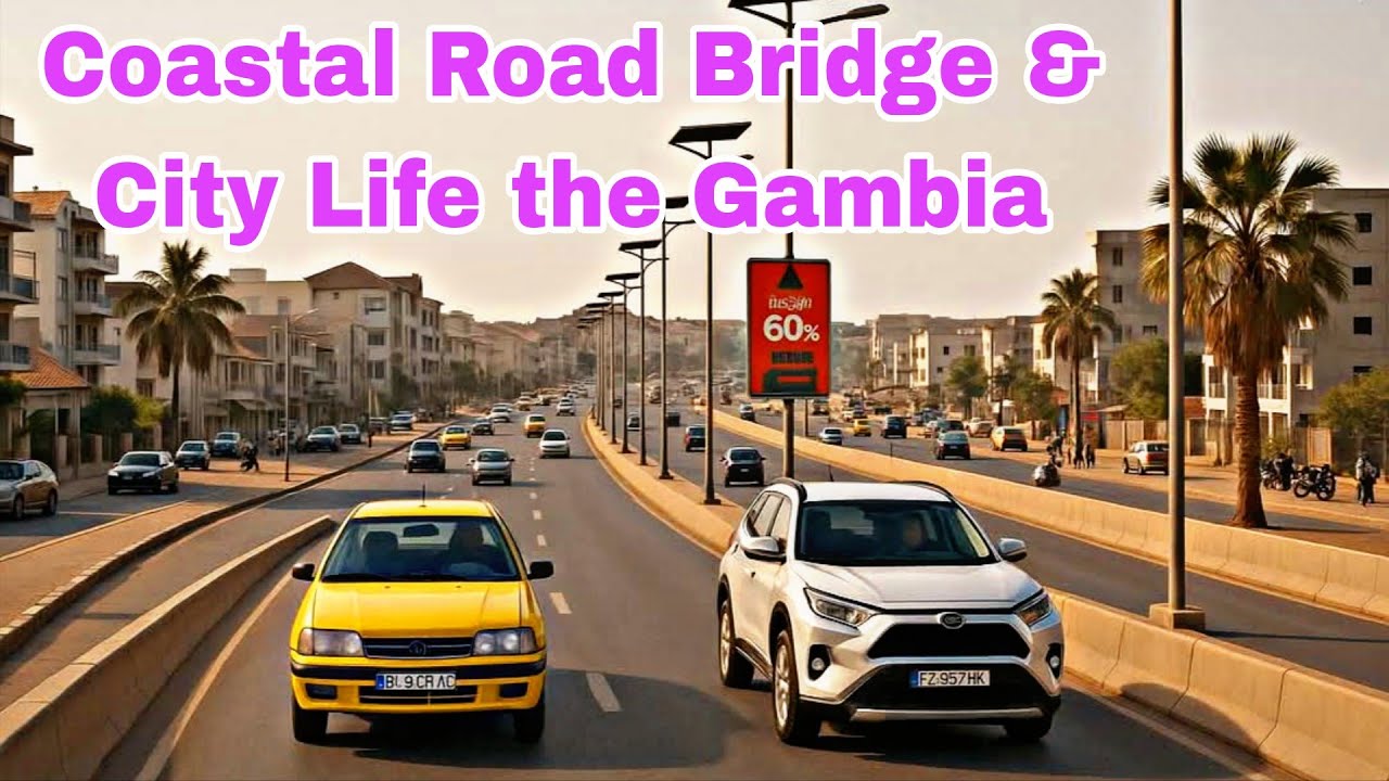 Sukuta to Airport Junction | Exploring Coastal Road Bridge & City Life the Gambia Africa 