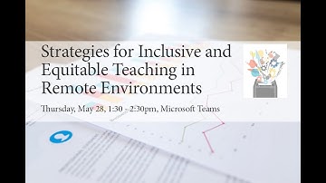 Strategies for inclusive and equitable teaching in remote environments