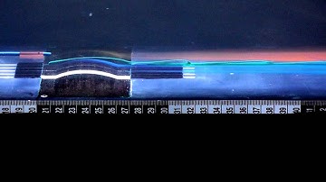 Flow Visualization: Bump oscillating in laminar boundary layer. u = 0.05 m/s. f = 0.5 hz