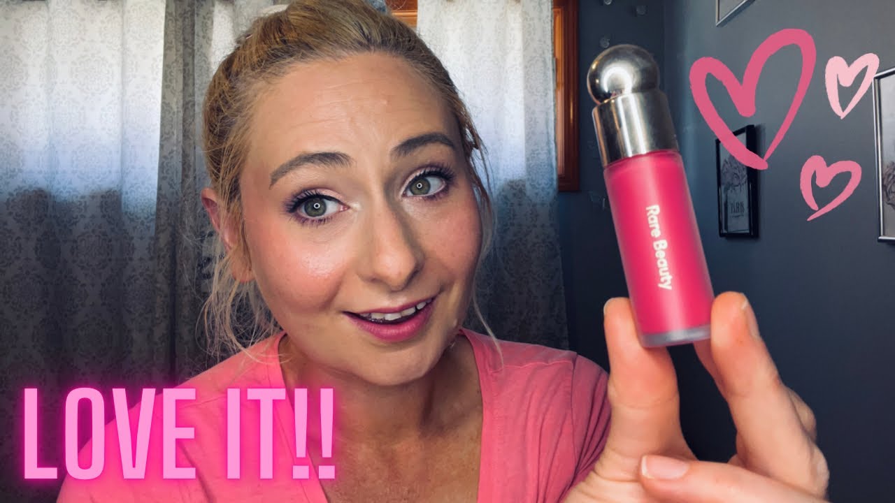 HOT PINK BLUSH!!! RARE BEAUTY SOFT PINCH LIQUID BLUSH IN LUCKY TRY ON