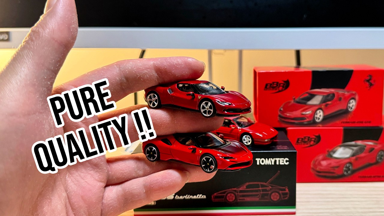 Unboxing THREE Ferrari models in 1:64 Scale from TWO Diecast Brands  - The Best 1:64 Ferrari Makers?