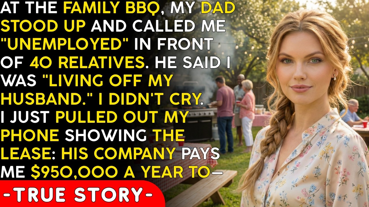 At the Family BBQ, My Dad Called Me Unemployed—Then I Showed Everyone the Lease With