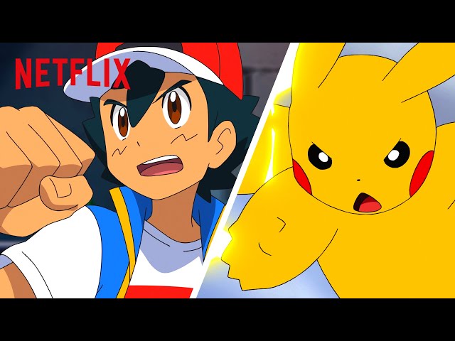 Ash & Pikachu's Epic Battle Moments | Pokémon Journeys | Netflix After School class=