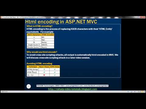 Part 49   Html encoding in asp net mvc