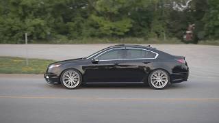 Acura TL SH-AWD 20 inch TSW wheels lowered on TEIN coilovers