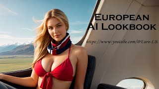 [4K] Ai Art European Lookbook Model Video-Small Airplane Ride